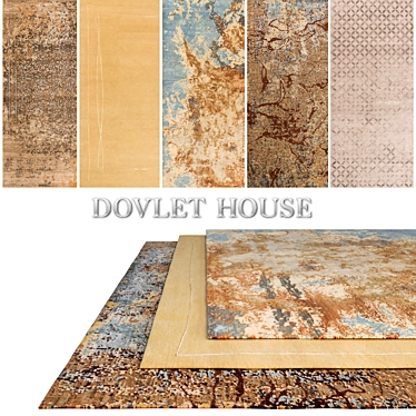 DOVLET HOUSE Carpets - 5 Pieces (Part 187) 3D model image 1 