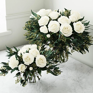 Elegant Rose Bouquets 3D model image 1 