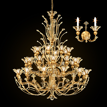 Rivendell Schonbek Chandelier - A Stunning Illumination 3D model image 1 