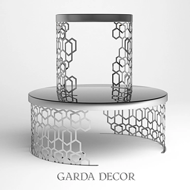 Sleek Silver Magazine Table 3D model image 1 