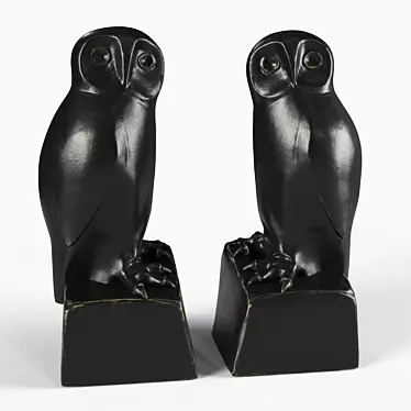 Eichholtz Owl Bookends, Set of 2 3D model image 1 