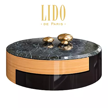 Elegant Metal Lido Center Table 3D model image 1 