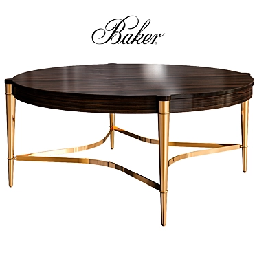 Elegant Oval Coffee Table 3D model image 1 