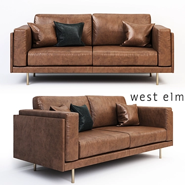 West Elm Dempsey Leather Sofa