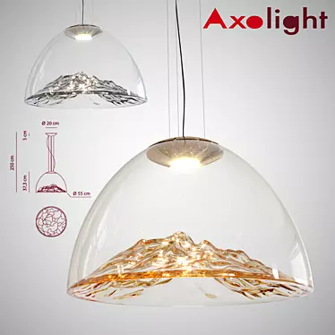 Mountain View: Elegant Suspension Lamp 3D model image 1 