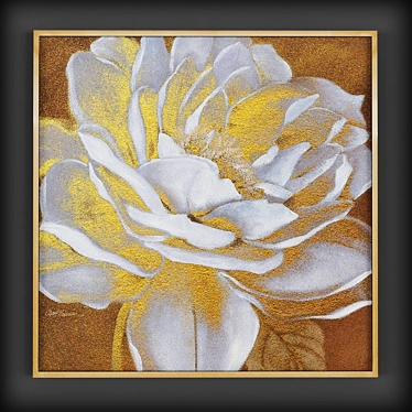 Golden Flower I Canvas Print 3D model image 1 