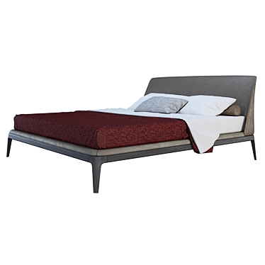 Elegant Kelly Bed by Poliform 3D model image 1 