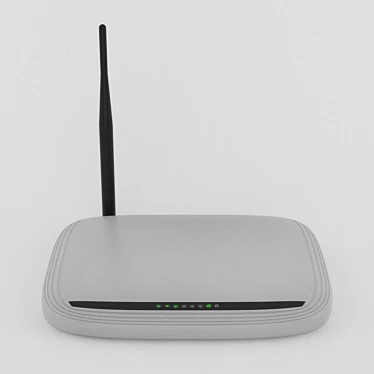 Smooth-Model Wi-Fi Router 3D model image 1 