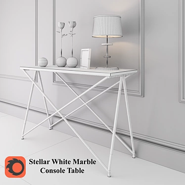 Stellar Marble Console: Elegant & Modern 3D model image 1 