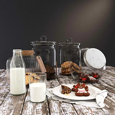 Delicious Cookies & Cozy Jars 3D model image 1 