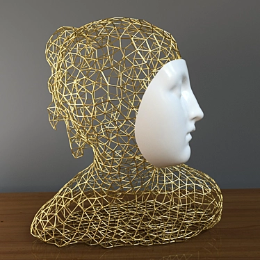 Contemporary Wire Nymph Sculpture 3D model image 1 