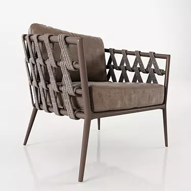 Wellington Rope Club Chair 3D model image 1 
