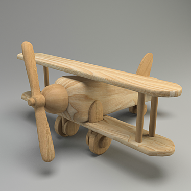 'Sky Soarer' Wooden Toy Plane 3D model image 1 