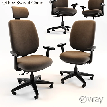 ErgoFlex Swivel Office Chair 3D model image 1 