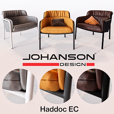 Modern Haddoc Lounge Chair 3D model image 1 