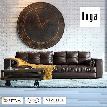 Fuga Loft: Stylish Sofa Set 3D model image 1 