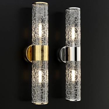 Liaison Medium Brass Crackle Glass Wall Sconce 3D model image 1 