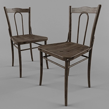 Classic Wooden Chair 3D model image 1 