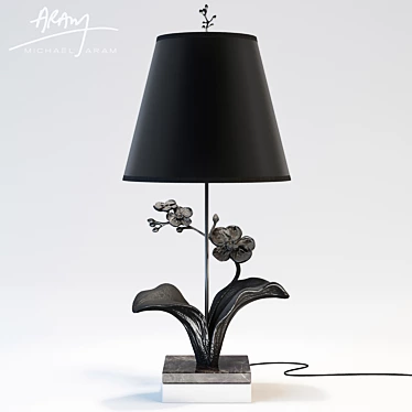 Elegant Orchid Lamp by Michael Aram 3D model image 1 