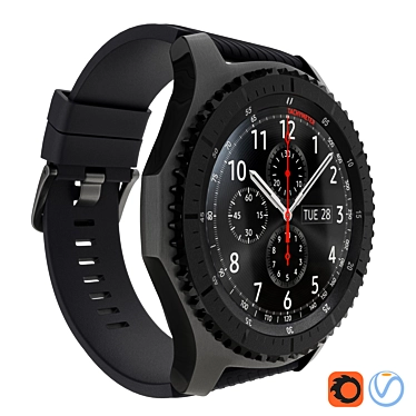 Samsung Gear S3 Frontier: Stylish Smartwatch 3D model image 1 