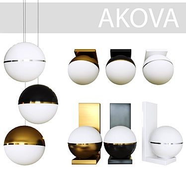 Refined AKOVA Pendant & Wall 3D model image 1 