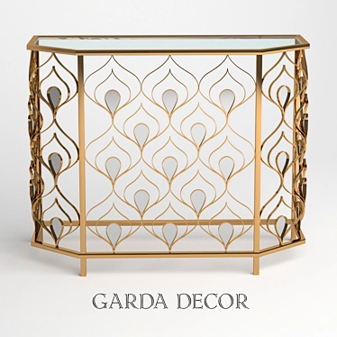 Mirror Console Garda: Elegant Metal Design, 84cm x 104cm 3D model image 1 