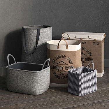 Realistic 3D Baskets 2: High Quality & Ready for V-Ray 3.40 3D model image 1 