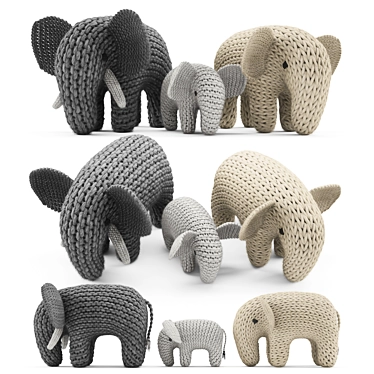 Knitted Elephants Toys