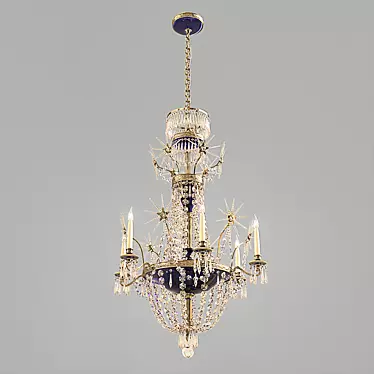 Crystal Starburst Chandelier 3D model image 1 