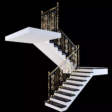 Staircase with handrails