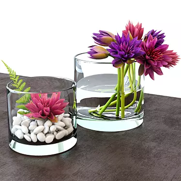 Flower arrangement in a glass vase