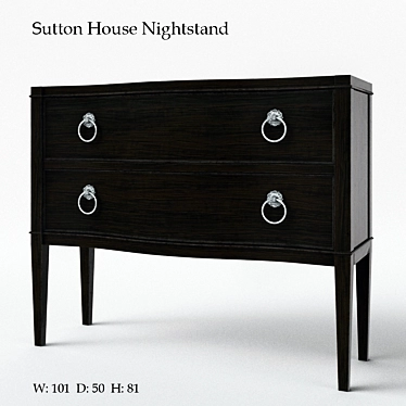 Elegant Sutton Nightstand by Bernhardt 3D model image 1 