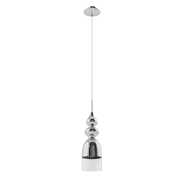 BOLANOS LED Suspended Light: Stylish Chrome & Glass Design 3D model image 1 