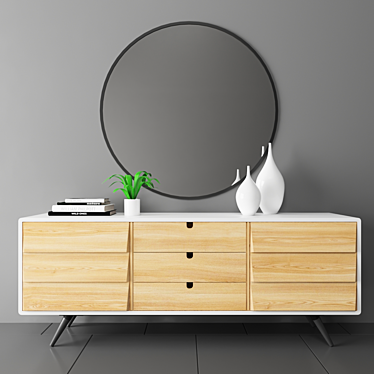 Elegant Sideboard by Habitables 3D model image 1 