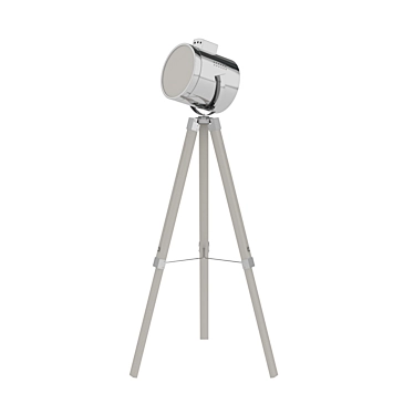 Modern Adjustable Floor Lamp: UPSTREET Steel & Wood 3D model image 1 