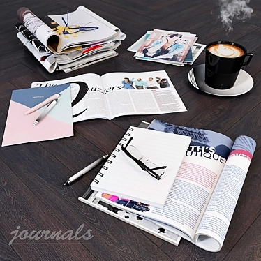 Decorative Journal Set: Polys 86 510 3D model image 1 