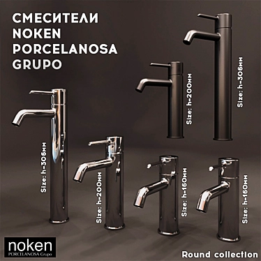 Elegant Mixer NOKEN PORCELANOSA 3D model image 1 