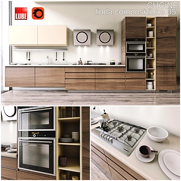 Modern Kitchen CUCINE LUBE Linda 3D model image 1 