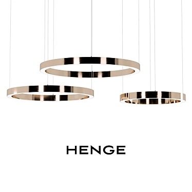 Henge Style Light Ring Pendant 3D model image 1 