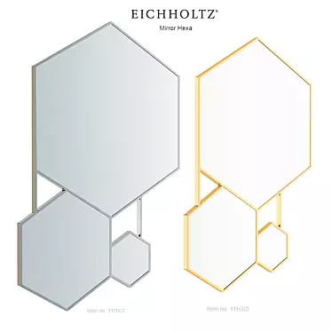 EICHHOLTZ Hexa Mirror: Polished Stainless Steel 3D model image 1 