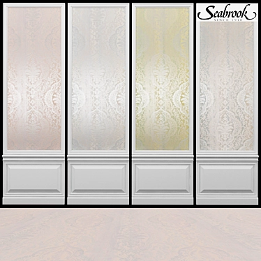 Seabrook Fairfield-4: USA-made Acrylic Coated Wallpaper 3D model image 1 