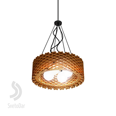 Svetodar Wuffle: Ethnically Inspired Chandelier 3D model image 1 