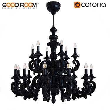 Ethereal Shadow Gothic Chandelier 3D model image 1 