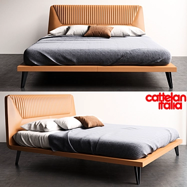 Luxurious Amadeus Bed by Cattelan Italia 3D model image 1 