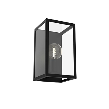 Charterhouse Steel Black Glass Sconce 3D model image 1 