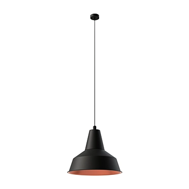 Modern Steel Black Copper Suspension 3D model image 1 