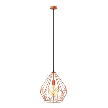 EGLO Suspension Carlton, Steel & Copper 3D model image 1 