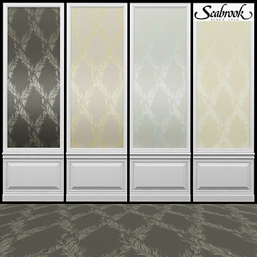 Gatsby Seabrook Wallpaper - Acrylic Coated Nonwoven, Screen Printed 3D model image 1 