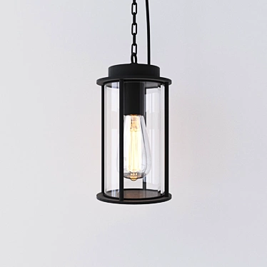 Title: Modern Anthracite Pendant Light 3D model image 1 