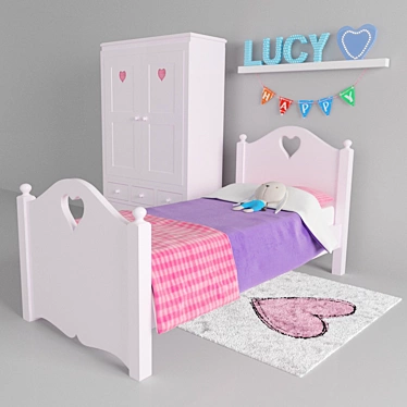 Looby Lou Kids Furniture Set 3D model image 1 